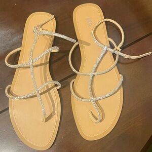 ZARA Rhinestone Sandal, Size 41 (10), Brand New Never Worn